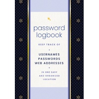 Password Logbook (Black & Gold)