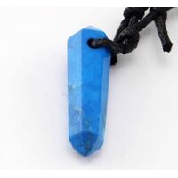 Blue Howlite Pendant (Large) with Cord