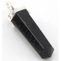 Black Tourmailine Pendant (Large) with Silverball (No Cord)