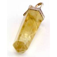 Golden Fluorite Pendant (Large) with Silverball (No Cord)
