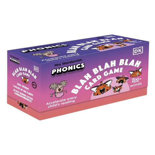 Mrs Wordsmith Phonics Blah Blah Blah Card Game  Ages 4-7 