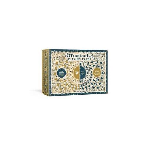 Illuminated Playing Card Set: Two Decks with Game Rules