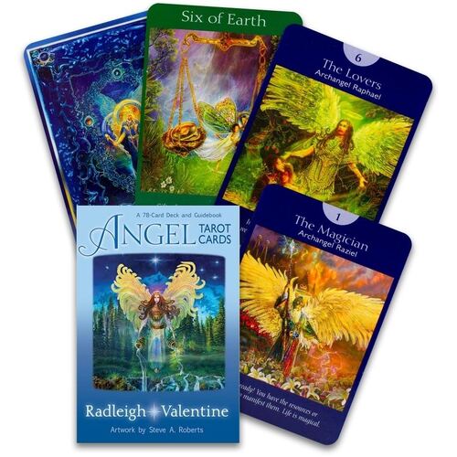 Angel Tarot Cards: A 78-Card Deck and Guidebook by Radleigh Valentine 