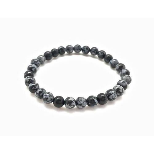 Snowflake Obsidian Bracelet