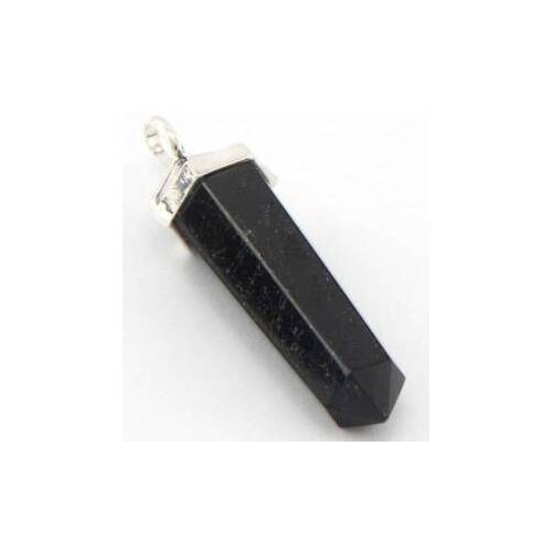 Black Tourmailine Pendant (Large) with Silverball (No Cord)