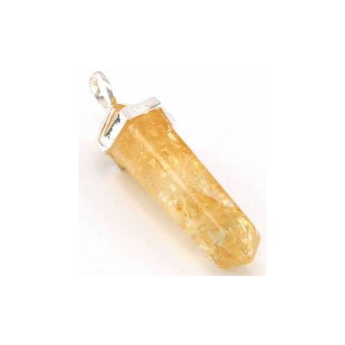 Citrine Pendant (Large) with Silverball (No Cord)