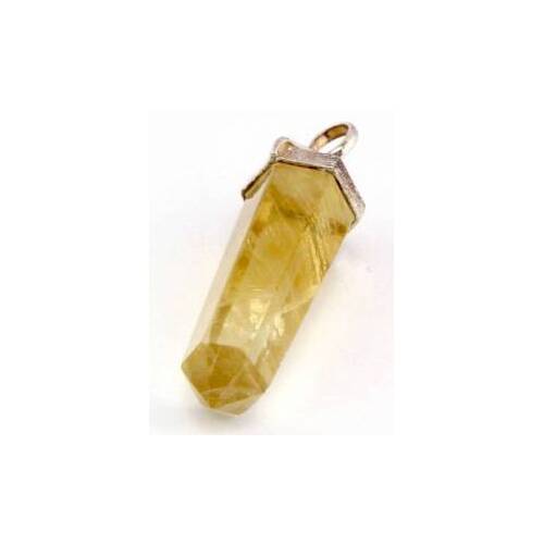 Golden Fluorite Pendant (Large) with Silverball (No Cord)